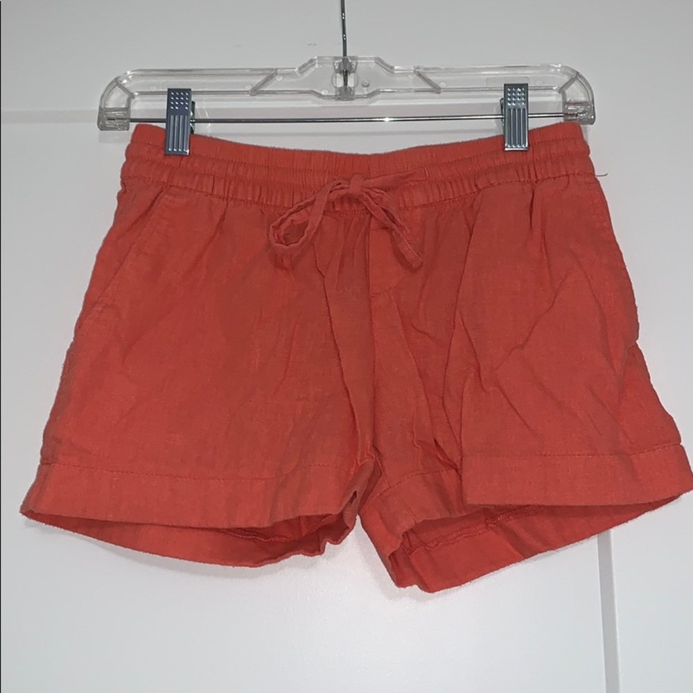 Coral Linen shorts
